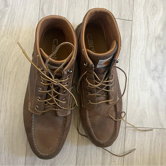 Carhartt Men's lightweight wedge Moc Toe Chukka DK Brown Work Boots sz 13 - Picture 7 of 9